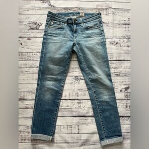 AG jeans light wash straight 26R made in USA 98%cotton